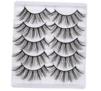 LALADEFIEE Natural-looking False Eyelash Extensions 3d Fibre Lightweight Comfortable Black Lash Strips for DIY at Home, 1 Box of Fashionable Dense Fake Eyelashes