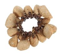 LALADEFIEE Natural Nut Shells Shaker Bracelet African Drum Percussion Instrument Tribal Wristband for Dance Yoga Festival Portable Handbell Accessory