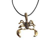 LALADEFIEE Necklace Rope with Pendant Men for Gothic Scorpion Vintage Alloy Adjustable Non-fading Hip Hop Style Jewelry Gift for Everyday Wearing and Friends