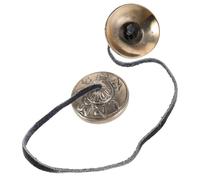 LALADEFIEE Nepalese Tingsha Finger Cymbals 4.5Cm Mini Copper Sound Therapy Percussion Instrument for Tibetan Meditation Yoga Mindfulness Relaxation