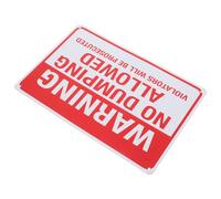 LALADEFIEE No Dumping Iron Warning Sign with Legal Notice for Yard Gates Outdoor Security and Safety Use