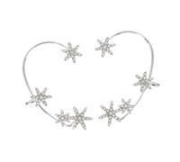 LALADEFIEE Non Piercing Rhinestone Snowflake Ear Cuff Earrings for Women Dainty Silver Ear Hook Accessory with Craftsmanship and Fashionable Design