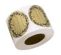 LALADEFIEE Olive Branch Label Stickers Roll Kraft Paper Self-Adhesive Packing Sticker for Food Containers Cookies Bread Baking Packaging and Sealing