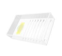 LALADEFIEE Organizer Beauty Suitable for Professional and for Salons Personal Eyelash Storage to Box Grafting False Eyelashes Tools, White Acrylic Case with Lid, Easy Open and Close Use