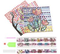 LALADEFIEE Painting Window Art Kit for Boys Creative Mosaic Craft Supplies with Gem Stones Easy DIY Window Catcher Decoration for Home and Art Projects