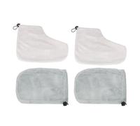 LALADEFIEE Paraffin Therapy Gloves Set with Soft Fabric Wax Bath Foot Covers for Moisturizing Hands and Feet in Salon and Home Use Random Color