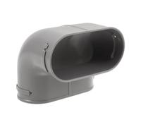 LALADEFIEE Pe Flat Oval Duct Elbow 90 Degree Ventilation Pipe Bend for Whole House Fresh Air System with Excellent Air Tightness and Noise Reduction, Efficient Underfloor Residential Hrv