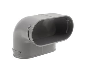 LALADEFIEE Pe Flat Oval Duct Elbow 90 Degree Ventilation Pipe Bend for Whole House Fresh Air System with Excellent Air Tightness and Noise Reduction, Efficient Underfloor Residential Hrv