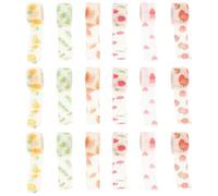 LALADEFIEE Pet Self Adhesive Wrap 18pcs Fruit Pattern Dog Cat Vet Wrap Protective Tape for Paw Injury Care
