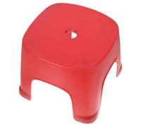 LALADEFIEE Plastic Toilet Step Stool for Home and Office Adults Non-Slip Compact Red PVC Footrest