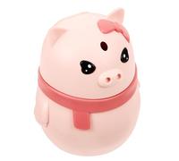 LALADEFIEE Plastic Toothpick Storage Box Pig Shape Large Capacity Soft Feel Pink Automatic Toothpick Holder for Homes and Clubs Sturdy Pp Material