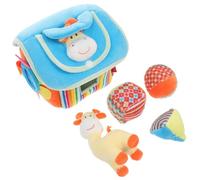 LALADEFIEE Plush Sensory Soft Blocks Educational Color Shape Cognitive Learning with Animal Patterns Washable Fine Motor Skills Development