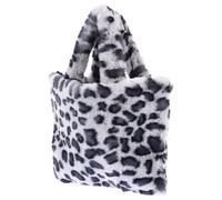 LALADEFIEE Plush with Enough Capacity Or for Leopard Printing Shoulder Bag Stylish Handbag Simple Design for Women for Daily Use and Day Trip Suitable for Daughter Or Mother Daughter Mother