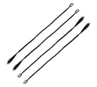 LALADEFIEE Ponytail Extension Clip Design Black Braided 4pcs for Women Made with High Temperature Fibers Comfortable to Wear Long Natural Looking Hairpiece for Everyday Style