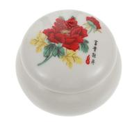LALADEFIEE Porcelain Mini Cosmetic Jar Creams Container with Sealing Lid Refillable Ceramic Lip Balm Box for Travel and Home Tea Storage Decorative Chinese Style Adornment