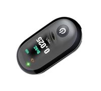 LALADEFIEE Portable Alcohol Detector Digital High-Precision Sensor Mini Handheld Tester with USB Rechargeable Battery and Translucent Brown Shell for Accurate Breath Alcohol Measurement