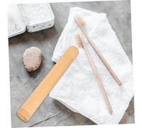 LALADEFIEE Portable Bamboo Toothbrush Holder Natural Travel Toothbrush Case for Camping Hiking Outdoor Storage Stylish Protective Organizer for Electric and Manual Brushes
