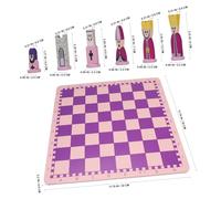 LALADEFIEE Portable Chess Board Set for Adults Travel Game with International Chess Checkers and Chessman Educational Memory and Logical Thinking Training