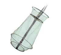 LALADEFIEE Portable Fishing Landing Net and Quick-drying Material with Lockable Design Featuring 4 Strong Spring Wire Frames and 3 Layers to Prevent Escaping, for Lobsters and Smelt Fishing