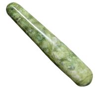 LALADEFIEE Portable Jade Acupressure Stick for Face and Body, Green Phoenix Jade Massage Tool for Muscle Relief and