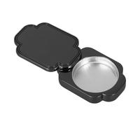 LALADEFIEE Portable Metal Lip Balm Storage Case with Slide-Pull Mechanism, Sturdy Black Metal Sliding Box for Travel and Office Use, Compact Balm Holder with Versatile Usage