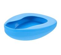 LALADEFIEE Portable Nursing Urinal Bed Pan for Elderly and Disabled, Sturdy Blue Plastic Bedpan Suitable for Bedroom and Household Use, Not Easy be Stained and Includes Stool Chair