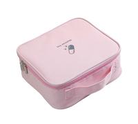 LALADEFIEE Portable Oxford Cloth Medicine Organizer Bag for Travel Outdoor Use Pouch for Small Relief Drugs and Emergency Storage Pink