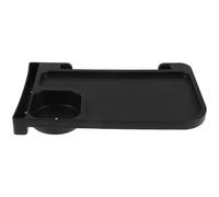 LALADEFIEE Portable Patio Chair Cup Holder Tray with Abs Plastic, Protects Water Cup and Cell Phone, Suitable for Adjustable Lawn Lounge Chair and Recliner, Black Organizer Tray for Camping