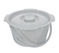 LALADEFIEE Portable Plastic Chamber Pot with Lid, Small Size Bedside Urinal Toilet Chair for Elderly, Splash-Proof Commode Pot for Bedroom and Travel Use
