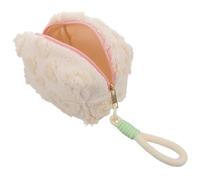 LALADEFIEE Portable Plush Cosmetic Bag Cute Makeup Organizer for Women Travel Toiletry Pouch with Zipper Spacious Design for Skincare Essentials Brushes Travel Friendly Case