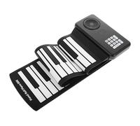 LALADEFIEE Portable Roll-up Electronic Keyboard Speaker Key Silicone Hand Roll Piano for Travel and Beginners Battery Powered Compact Design for Easy Storage and Internal Speaker for Sound