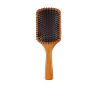 LALADEFIEE Portable Wooden Hair Comb with Nylon Needle Bristles, Airbag Paddle Brush Designed to Stimulate and Massage the Scalp, for Detangling Wet or Dry Hair at Home or Travel