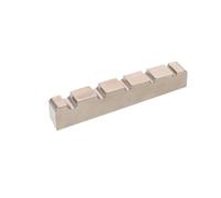 LALADEFIEE Pre-slotted Titanium Alloy Bass Guitar Nut Replacement for 5-string Bass, Slotted and Flat Bottom Design Enhances String Stability and Resists Wear, for Jazz Models