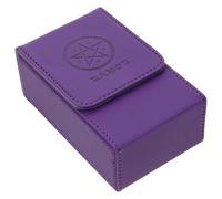 LALADEFIEE PU Leather Tarot Card Holder with Flip-Top Magnetic Lid 7.5X5X2Inch Portable Storage Box for Board Games and Fortune Telling