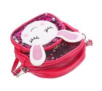 LALADEFIEE PU Sequin Lovely Rabbit Crossbody Bag and School Backpack for Stylish Messenger Knapsack for Camping Shopping Short Trips Chic Design