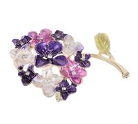 LALADEFIEE Purple Hydrangea Flower Brooch Pin for Women, Pearl Decorative Lapel Pin, Stylish Suit and Coat Accessory, Korean Cute Fashion Jewelry