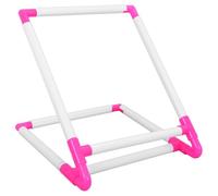 LALADEFIEE PVC Cross Stitch Frames and Stands with Hands Free Stitching Surface Stable White Embroidery Frame Stand for Embroidery and Cross Stitch Table Top Suitable for Crafting