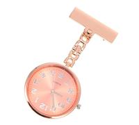 LALADEFIEE Quartz Nurse Pocket Watch Pendant Large Numbers Orange Medical Hanging Fob Watch for Nursing Staff Healthcare Work Timer