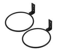 LALADEFIEE Raised Dog Bowl Holder Wall Mount, 2pcs Iron PET Bowl Bracket, Foldable Height Adjustable Feeding Station for Cat, Black, 6 Inch, Multipurpose PET Spaces