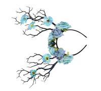 LALADEFIEE Realistic Artificial Cherry Blossom Branch Headband Versatile Flower Decorations for Photo Props Masquerade Costumes Artificial Stems for Hair