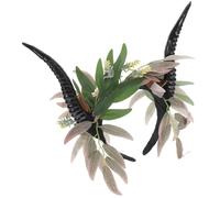 LALADEFIEE Realistic Black Horn Headband Made of Plastic for Halloween and Cosplay, Comfortable Gothic Horns Headpiece Adding a Sense of Mystery for Masquerade and Party