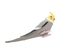 LALADEFIEE Realistic Cockatiel Parrot Figurine Lifelike Artificial Bird Model for Home and Garden Decor Sturdy Outdoor Decoration Parrot Toy Sculpture Wildlife Inspired Ornament