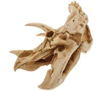 LALADEFIEE Realistic Resin Dinosaur Skull Ornament Aquarium Decoration and Turtle Hideout, Safe for Reptiles like Geckos and Frogs, Highly Wear-resistant Fish Tank Shelter for Reptile Habitat