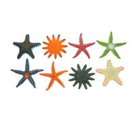 LALADEFIEE Realistic Sea Star Figurines Ocean Animal Models 8pcs Pvc with Vivid and Natural Appearance for Home and Arts Crafts Decoration
