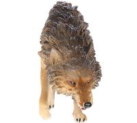 LALADEFIEE Realistic Small North American Brown Wolf Figurine for Cognitive Learning, Detailed Wildlife Animal Craft and Decorative Wolf Statue for Home Display