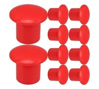 LALADEFIEE Rebar Caps Sturdy Pp Material 12 Pcs Red Mushroom with Sturdy Longevity and High Efficiency Protection for Construction Sites and Bridge Projects for Rebar