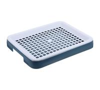 LALADEFIEE Rectangular Bunny Litter Box for Small Animals and Hamsters, Easy to Clean Plastic Pet Cage Tray with Separation Design, for Indoor Use and Bunny Potty Training
