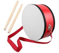 LALADEFIEE Red Marching Drum for Hand Training Drumsticks Portable Educational Percussion Instrument for Band Performances Enhances Teamwork and Musical Interest