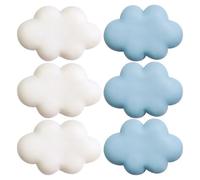 LALADEFIEE Refrigerator Fridge Cloud Shape 6pcs with Magnetic Hold, Resin Material, Assorted Colours Won't Scratch for Home Decoration and Office Use