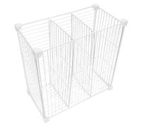 LALADEFIEE Refrigerator Storage Divider Bins with 3 Compartments, Deep Freezer Organizer Basket 37cm High X 19cm Long X 37cm Wide, Modular Fridge Shelf Separator for Kitchen Food Storage